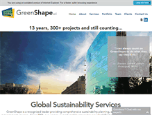 Tablet Screenshot of greenshape.com
